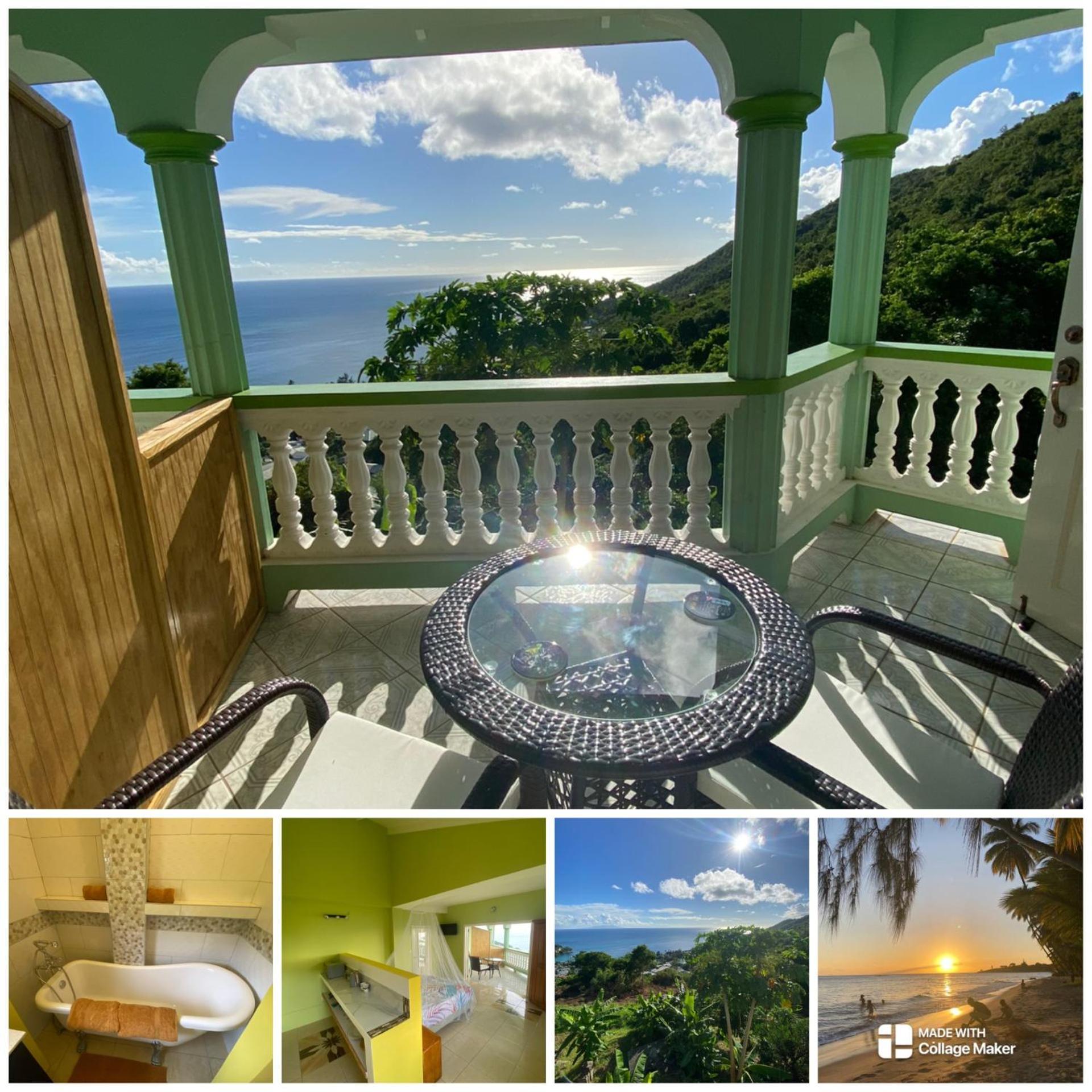 Greenhouse On The Hill, Sea View Studio Apartment Laborie Exteriör bild